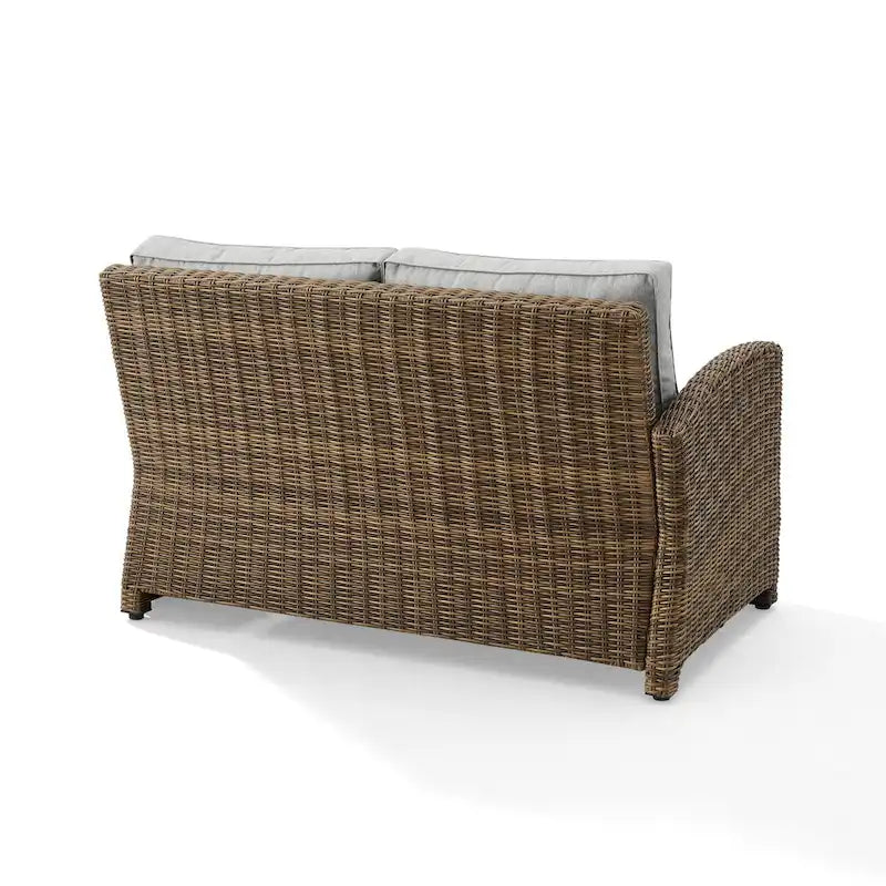Crosley Bradenton Outdoor Wicker Sectional Left Side Loveseat - 52.75  W x 31.5  D x 32.5  H