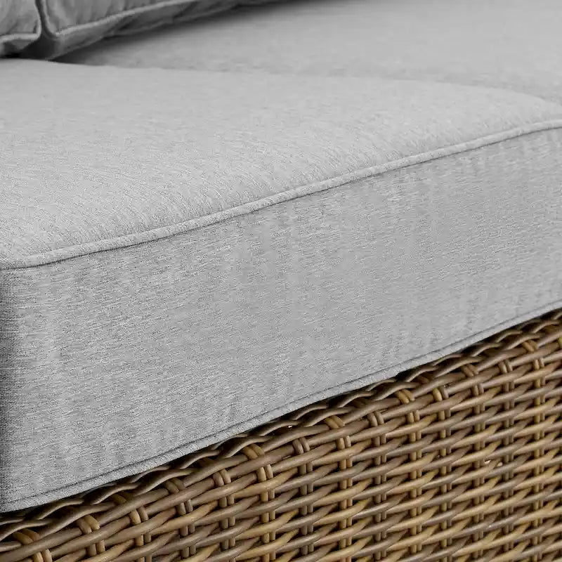 Crosley Bradenton Outdoor Wicker Sectional Left Side Loveseat - 52.75  W x 31.5  D x 32.5  H