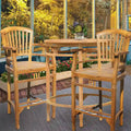 Chic Teak Orleans Teak Wood Indoor/ Outdoor Bar Stool Chair With Arms