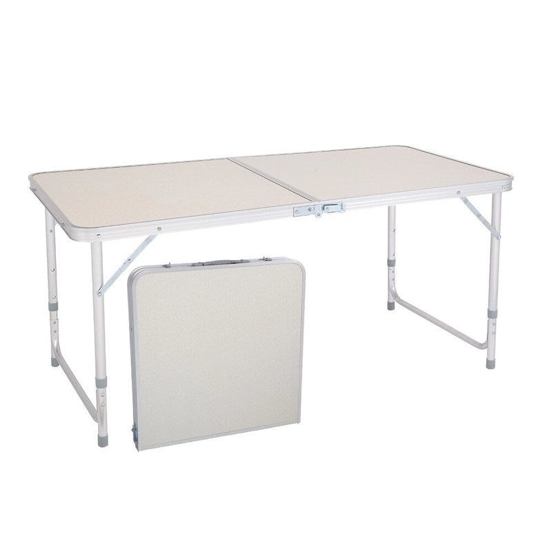 4Ft Portable Camping Table Multipurpose Folding Table White - 4Ft