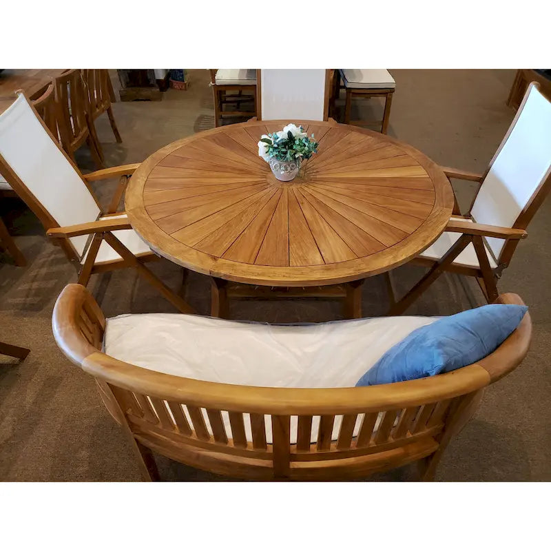 Chic Teak Sun Teak Wood Indoor/ Outdoor Dining Table, 47 Inch (table only)