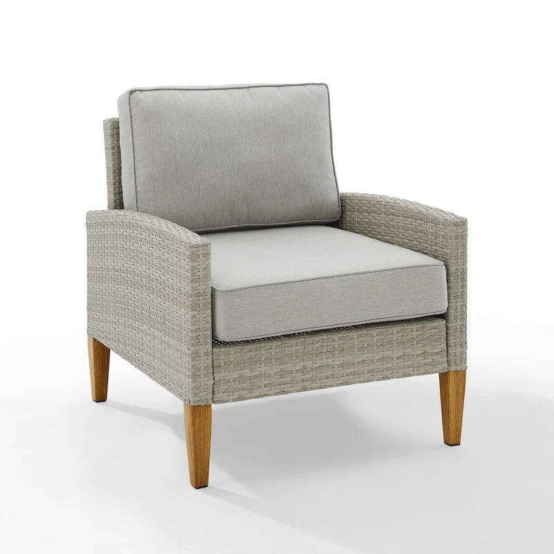 Crosley Capella Outdoor Wicker 2Pc Chair Set - 33 H x 28.25 W x29.5 D