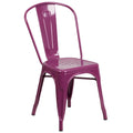 Metal Indoor/ Outdoor Stackable Chair - 20 D x 17.5 W x 33.5 H
