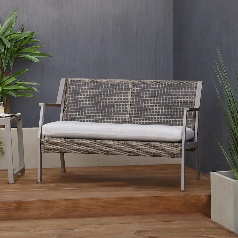 Calvin 46.5  Love Seat Gray by Real Flame