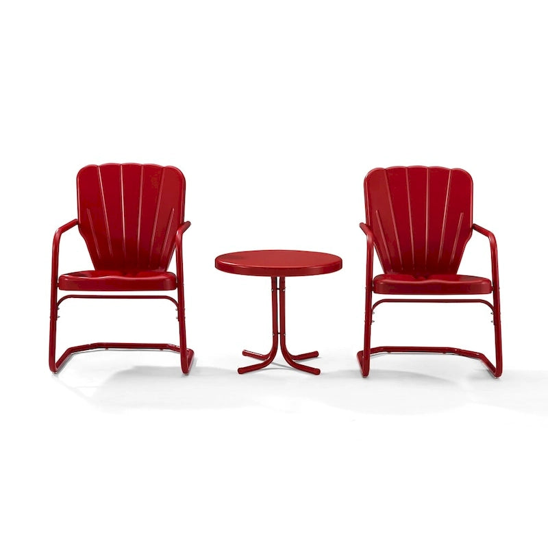Crosley Ridgeland 3 Piece Outdoor Metal Armchair Set