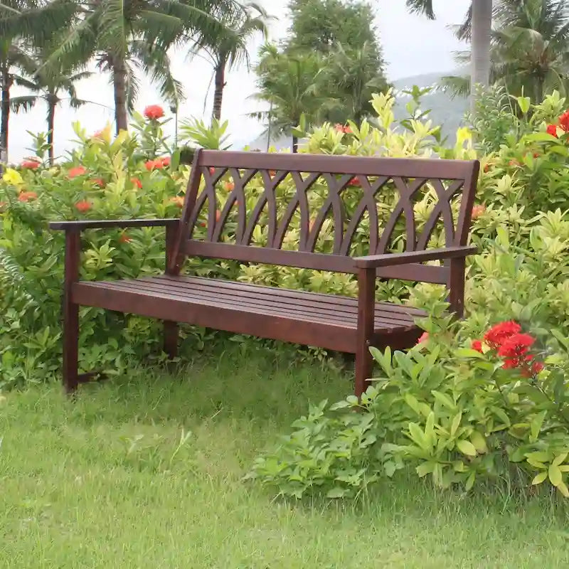 Jacksonville Criss Cross Garden Bench by Havenside Home