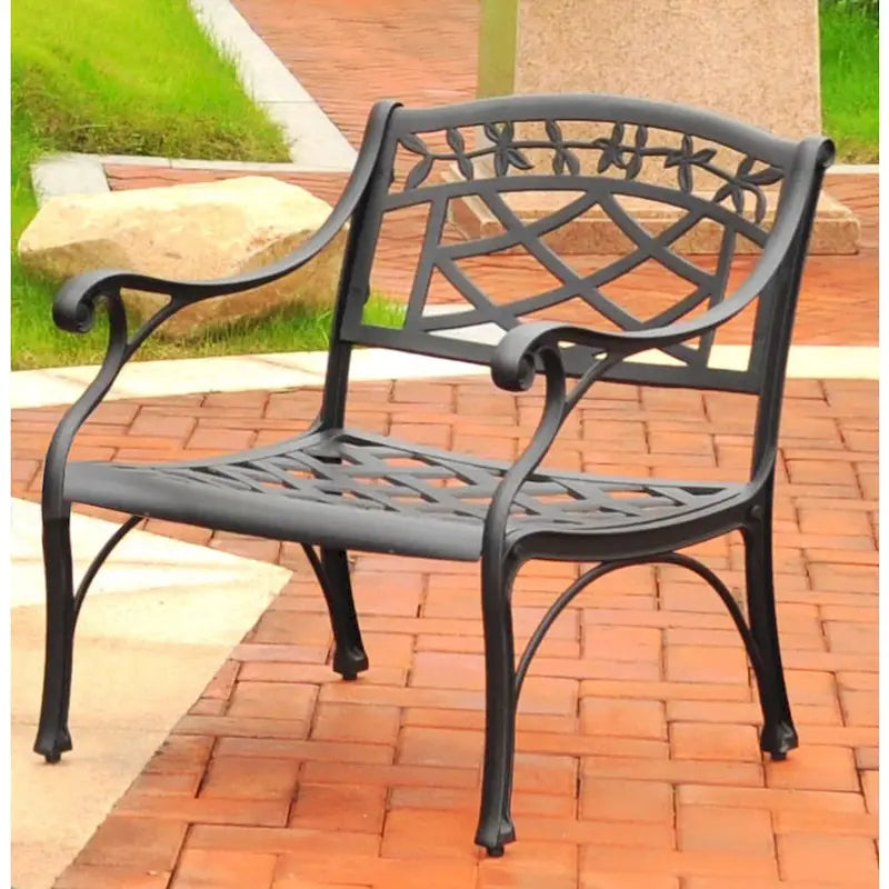 Crosley Sedona Cast Aluminum Club Chair in Charcoal Black Finish