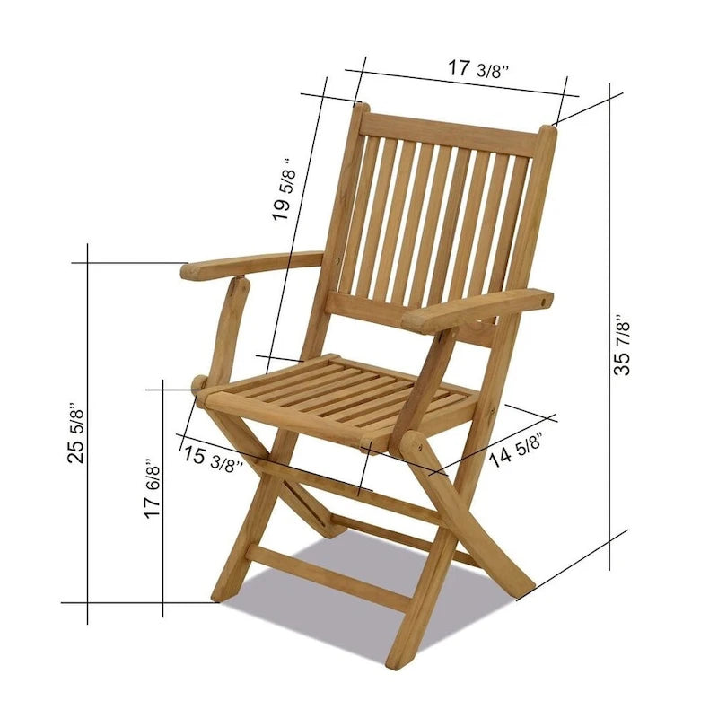 11pc Solid Teak Extendable Outdoor Patio Dining Set - 11 Piece