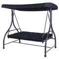 3-Seats Patio Swing Canopy Hammock Porch Swing Glider