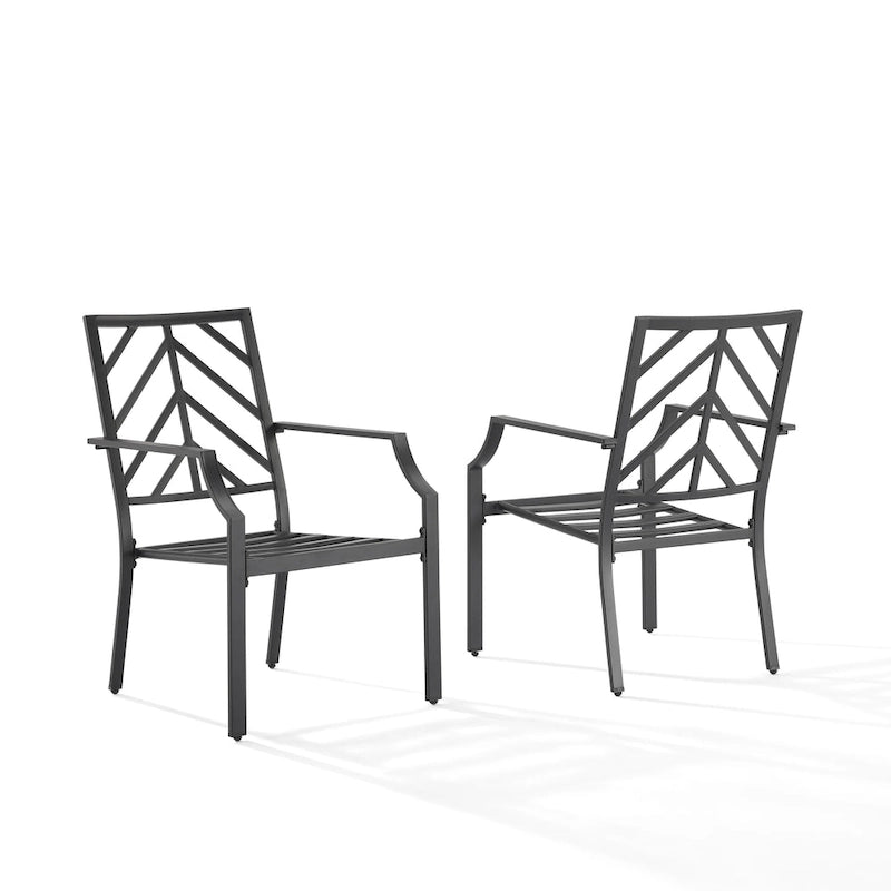 Crosley Otto 2Pc Outdoor Metal Dining Chair Set