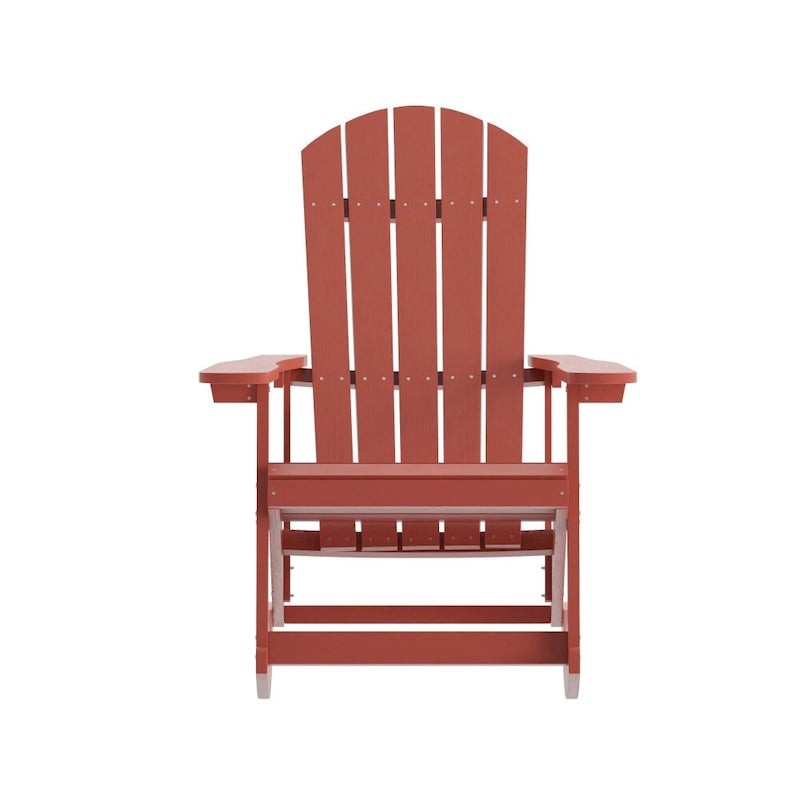 Adirondack Style Poly Resin Wood Rocking Chair for Indoor/Outdoor Use