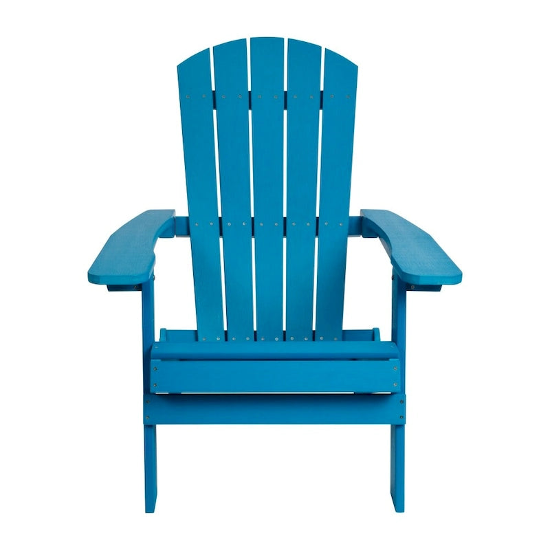 All-Weather Poly Resin Folding Adirondack Chair - Patio Chair