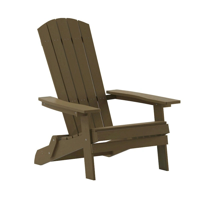 All-Weather Poly Resin Folding Adirondack Chair - Patio Chair