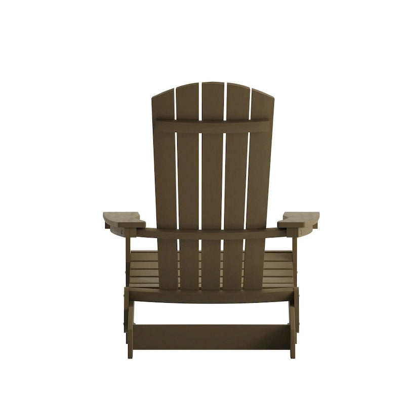 All-Weather Poly Resin Folding Adirondack Chair - Patio Chair