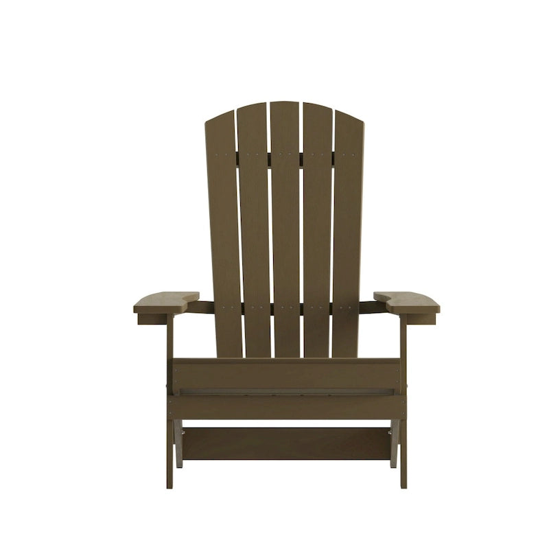 All-Weather Poly Resin Folding Adirondack Chair - Patio Chair