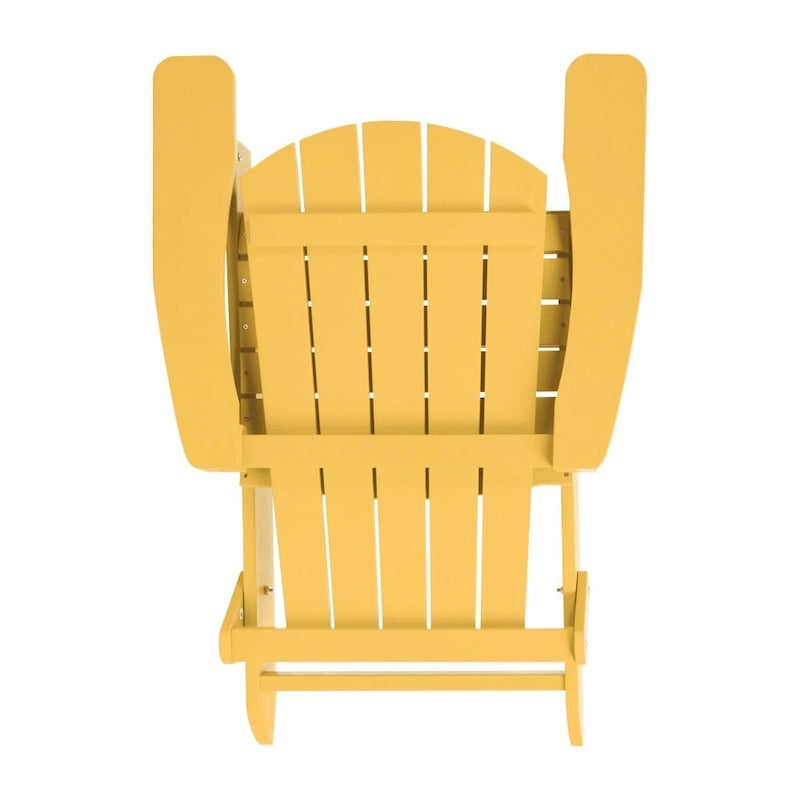 All-Weather Poly Resin Folding Adirondack Chair - Patio Chair