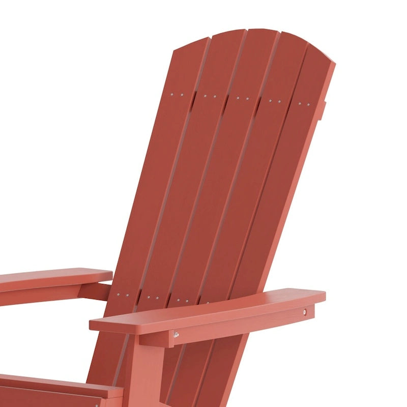 All-Weather Poly Resin Folding Adirondack Chair - Patio Chair