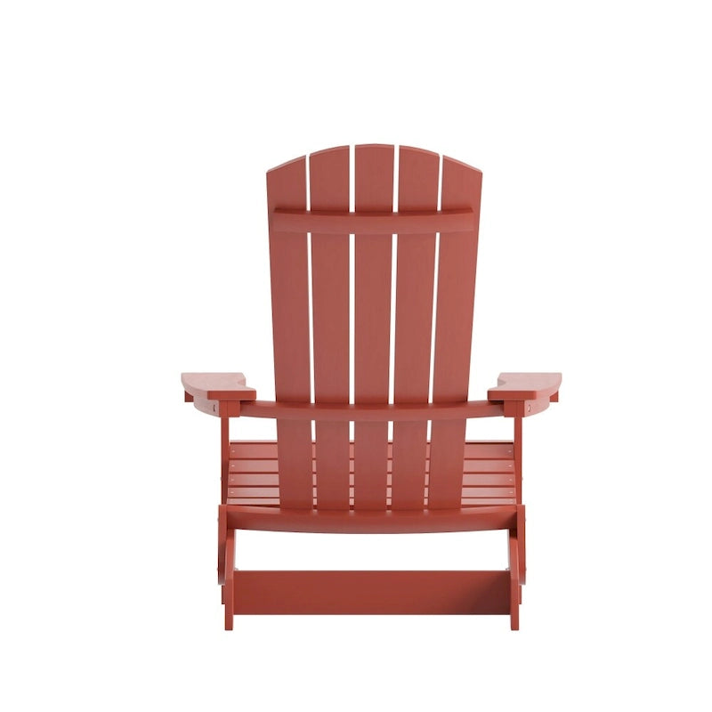 All-Weather Poly Resin Folding Adirondack Chair - Patio Chair