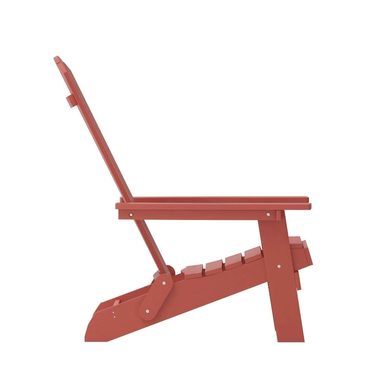 All-Weather Poly Resin Folding Adirondack Chair - Patio Chair