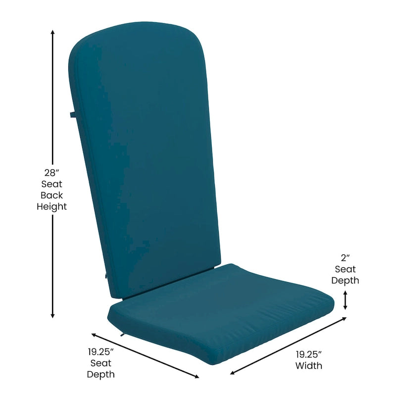 Indoor/Outdoor Rocking Adirondack Chairs with Cushions - Set of 2 - 29.5 W x 37.75 D x 39.5 H