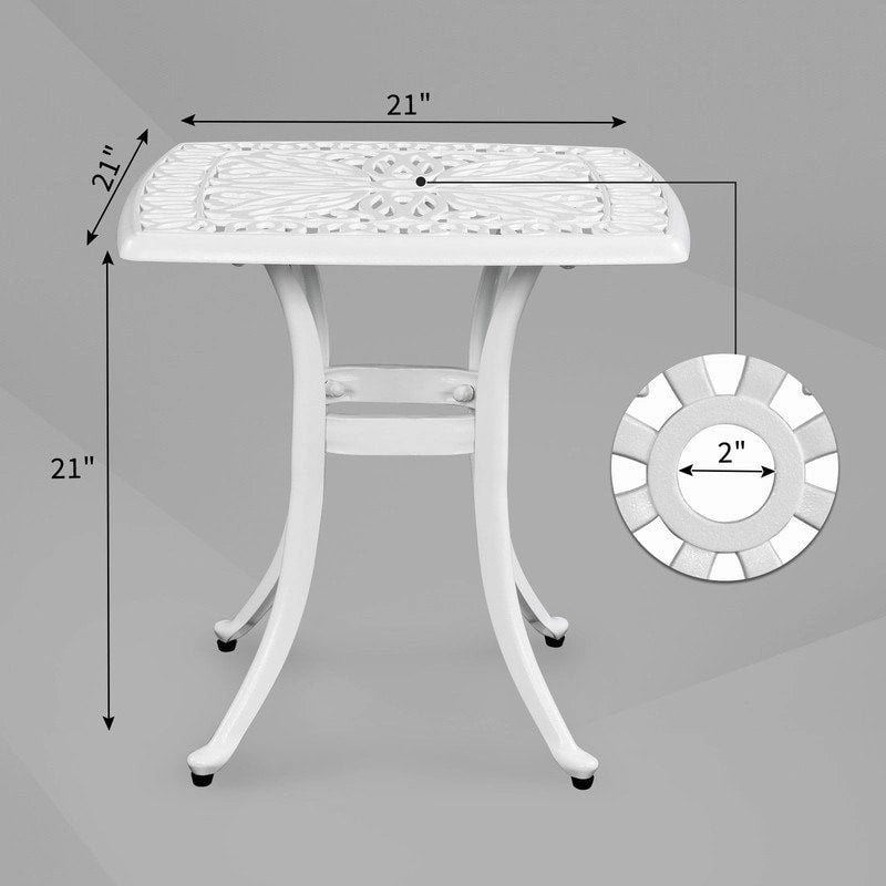 21  Cast Aluminum Outdoor Patio Dining Table