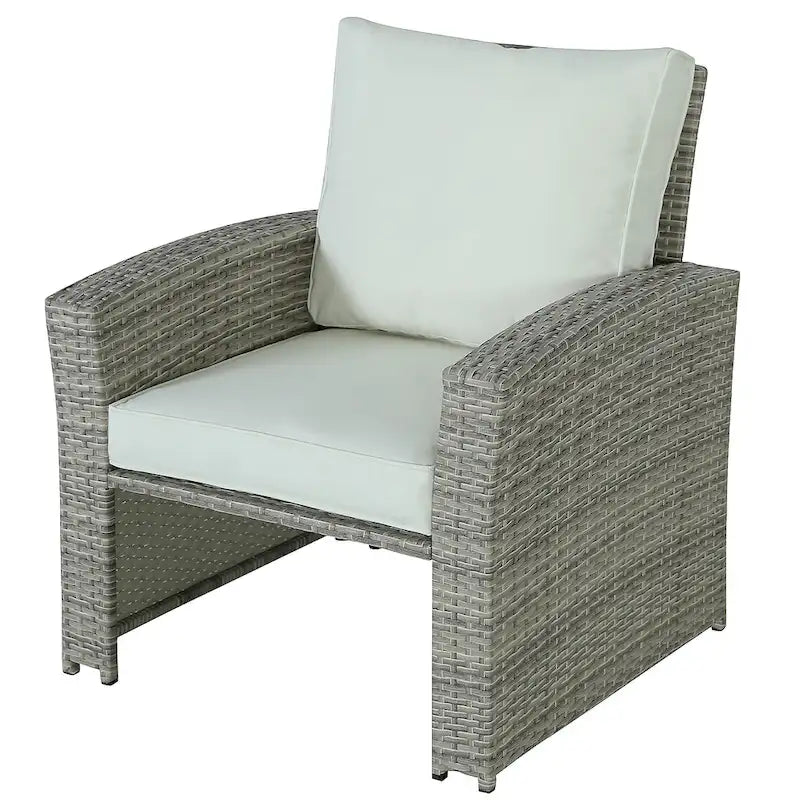 6-Piece Wicker Patio Conversation Set Seating Loveseat Sofa Chair--Clearance