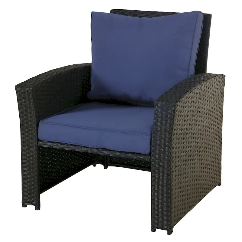 6-Piece Wicker Patio Conversation Set Seating Loveseat Sofa Chair--Clearance