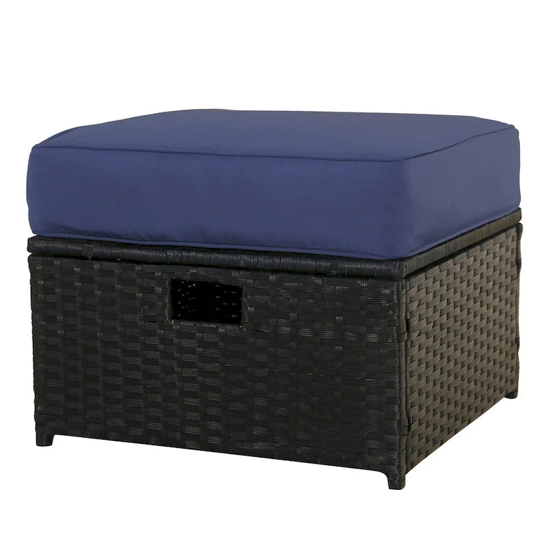 6-Piece Wicker Patio Conversation Set Seating Loveseat Sofa Chair--Clearance