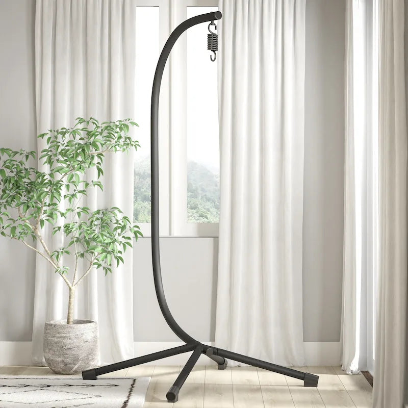 Commercial All-Weather Steel Hanging Chair C Stand with Included Hardware