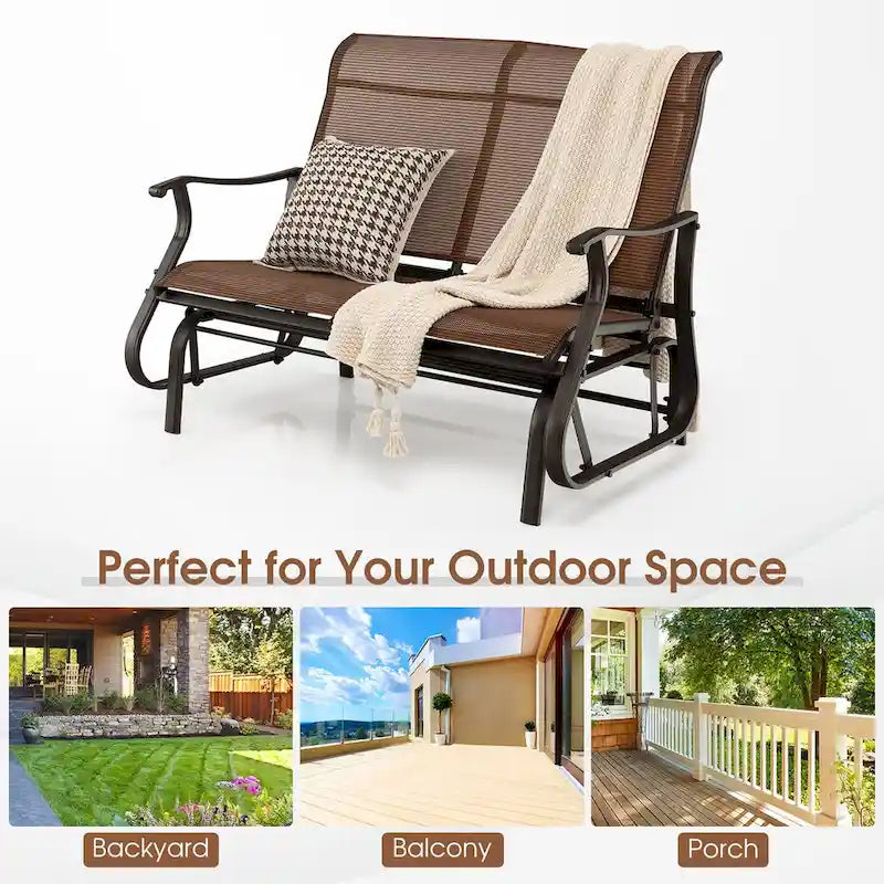 Costway 2-Person Patio Swing Glider Bench Loveseat Rocking Chair High - See Details
