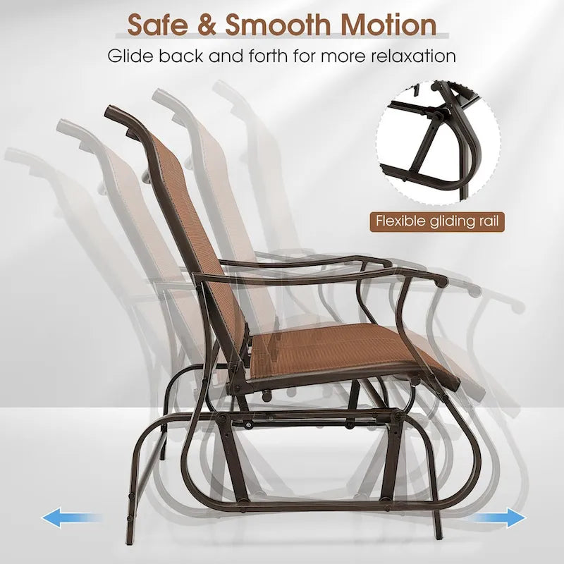 Costway 2-Person Patio Swing Glider Bench Loveseat Rocking Chair High - See Details