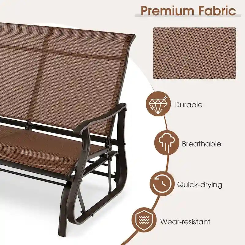 Costway 2-Person Patio Swing Glider Bench Loveseat Rocking Chair High - See Details