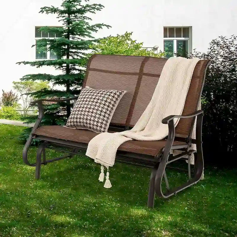 Costway 2-Person Patio Swing Glider Bench Loveseat Rocking Chair High - See Details