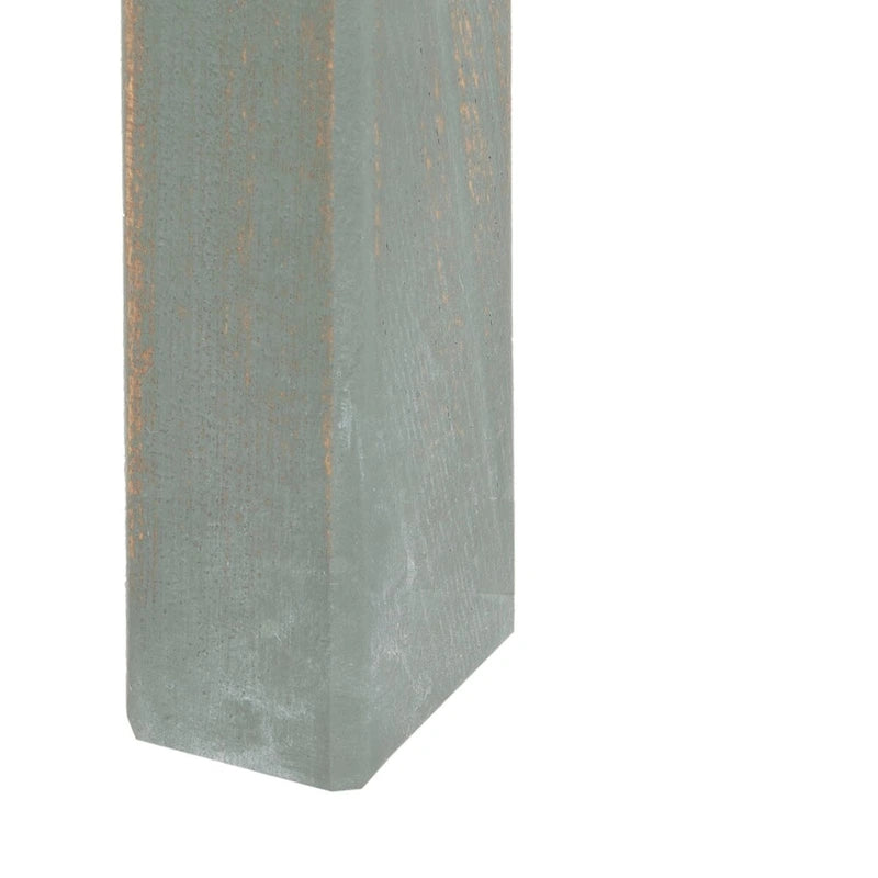 Round Accent Table with Bottom Shelf - White Washed, Ash Grey, Barn Blue, Honey Natural