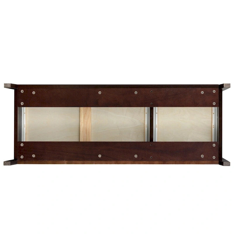 6-Drawer Dresser Storage Cabinet with Retro Round Handles - Auburn and White