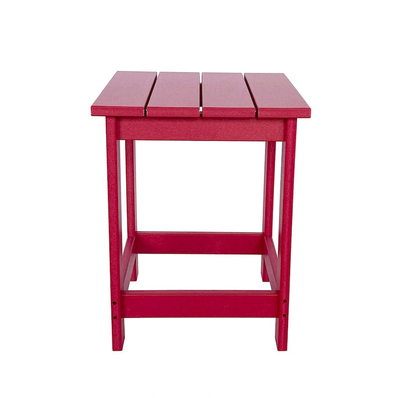Mason Poly Resin Eco-Friendly All-Weather Square Patio Side Table