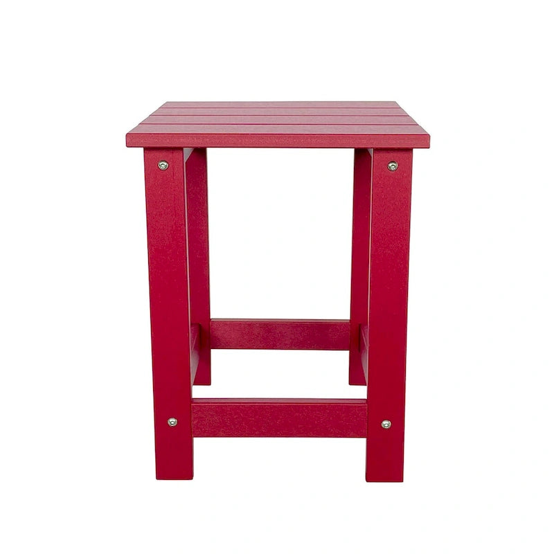 Mason Poly Resin Eco-Friendly All-Weather Square Patio Side Table