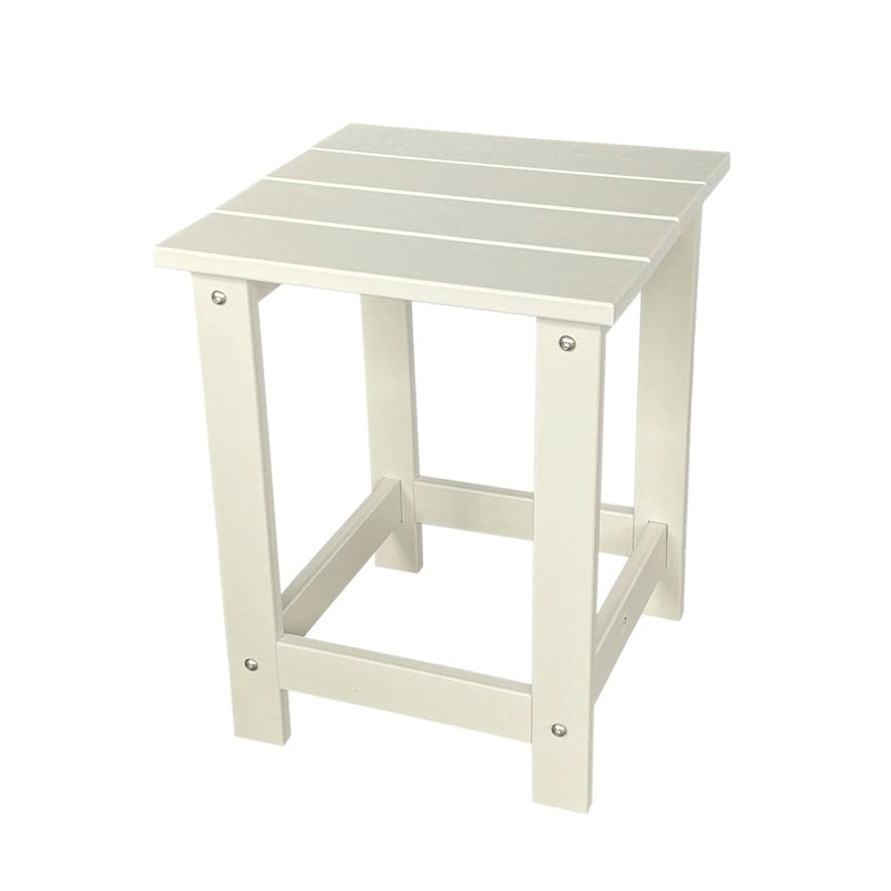 Mason Poly Resin Eco-Friendly All-Weather Square Patio Side Table
