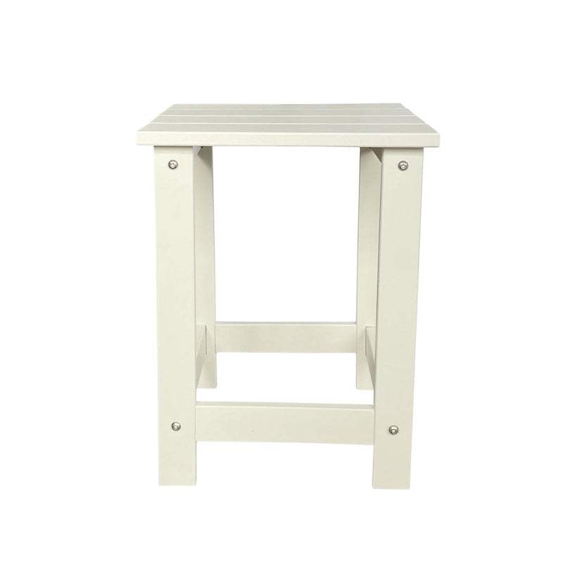 Mason Poly Resin Eco-Friendly All-Weather Square Patio Side Table