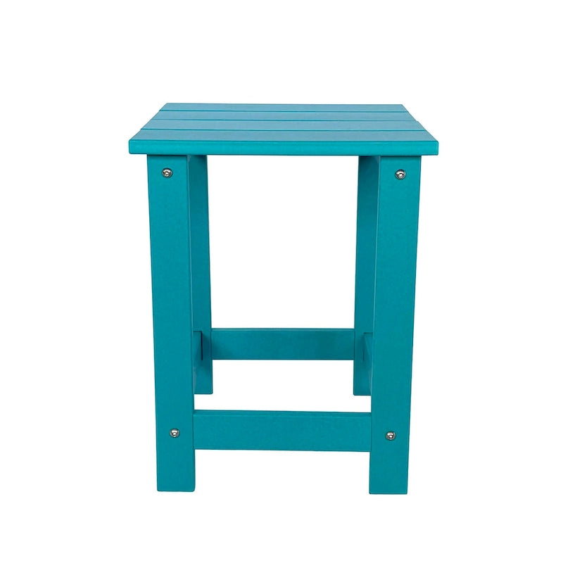 Mason Poly Resin Eco-Friendly All-Weather Square Patio Side Table