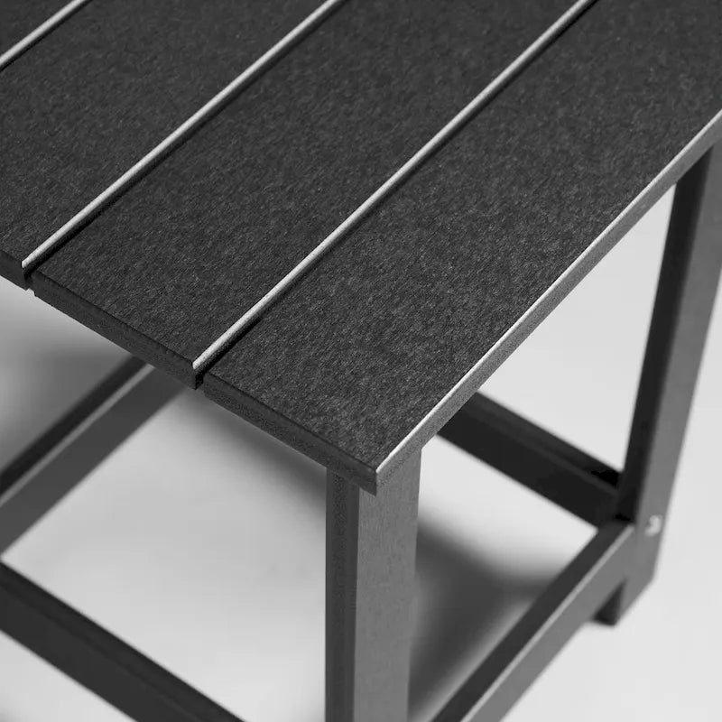 Mason Poly Resin Eco-Friendly All-Weather Square Patio Side Table