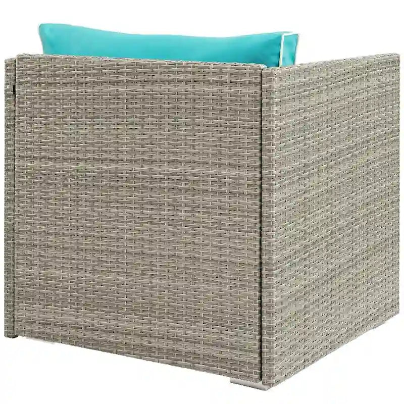 Havenside Home Bocabec Modern Fabric Outdoor Patio Armless Chair
