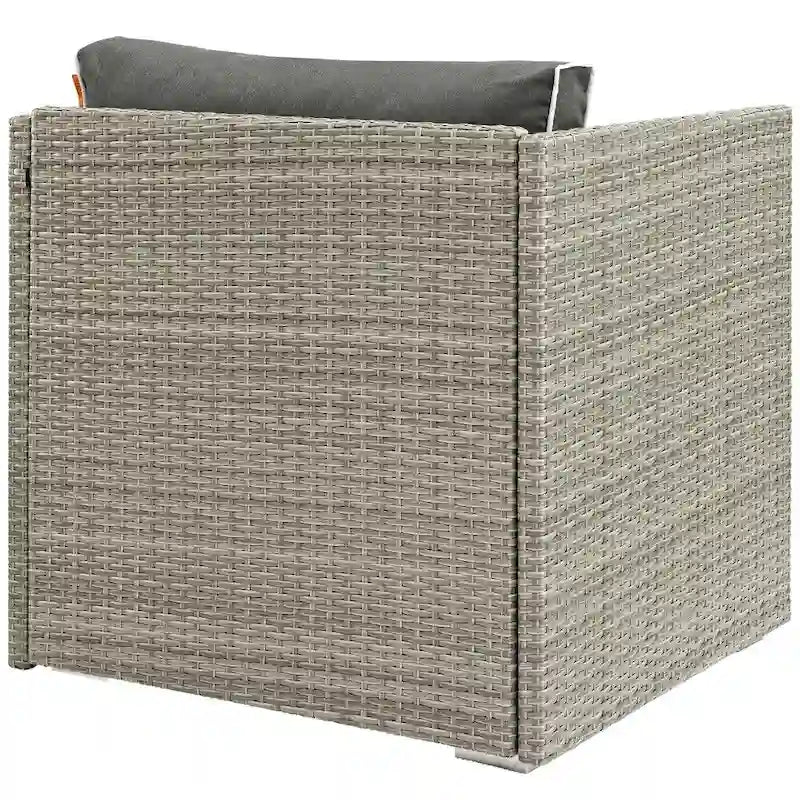 Havenside Home Bocabec Modern Fabric Outdoor Patio Armless Chair