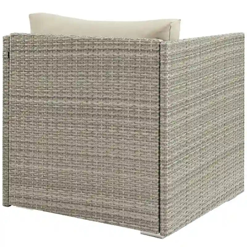 Havenside Home Bocabec Modern Fabric Outdoor Patio Armless Chair