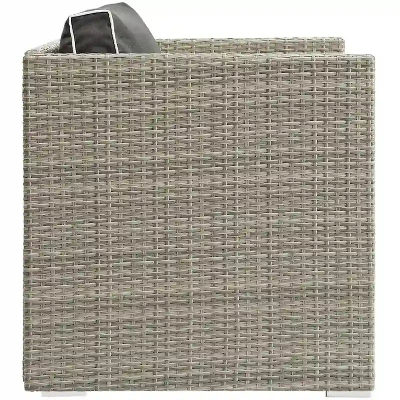 Havenside Home Bocabec Modern Fabric Outdoor Patio Armless Chair
