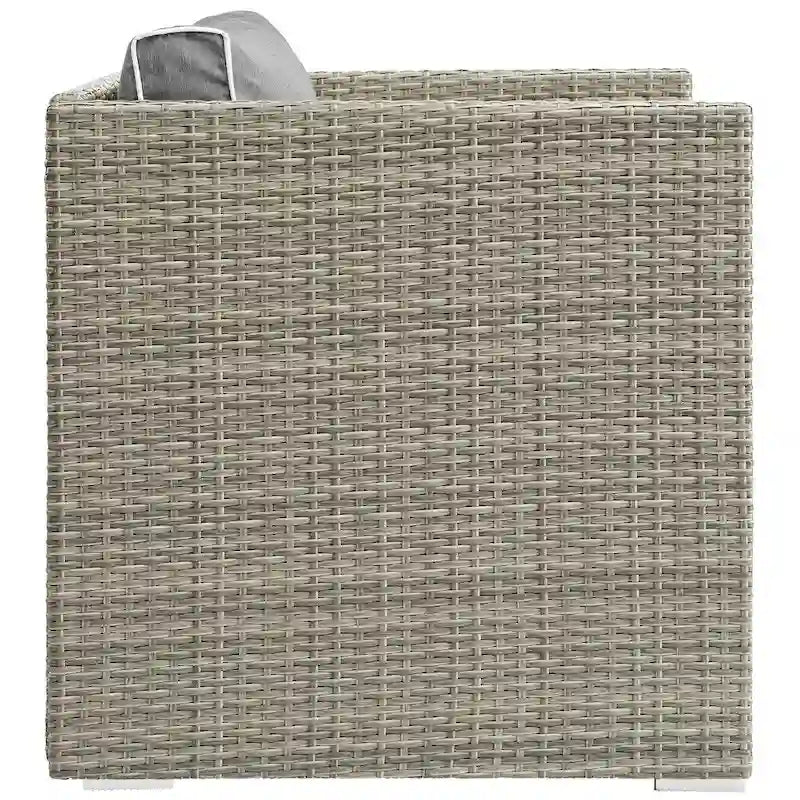 Havenside Home Bocabec Modern Fabric Outdoor Patio Armless Chair