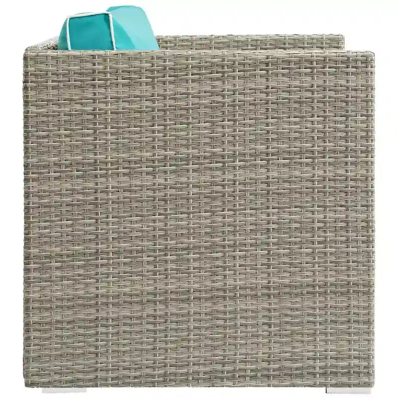 Havenside Home Bocabec Modern Fabric Outdoor Patio Armless Chair