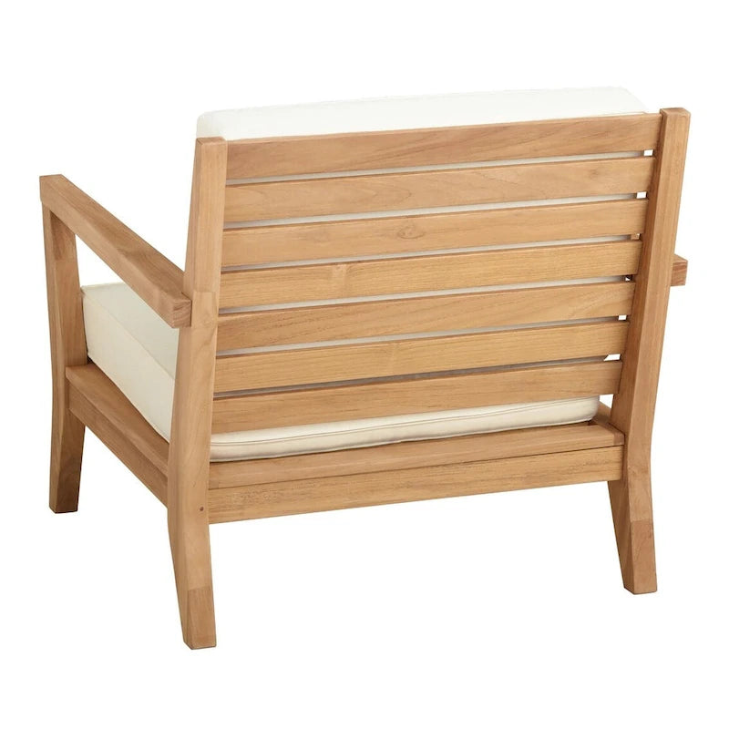 Clermont Outdoor Solid Teak Wood 5 Piece Patio Conversation Set