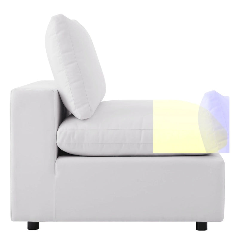 Commix 5-Piece Outdoor Patio Armless Sectional Sofa