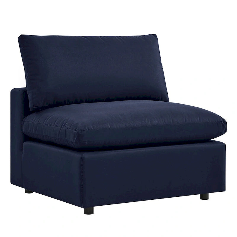 Commix 5-Piece Outdoor Patio Armless Sectional Sofa